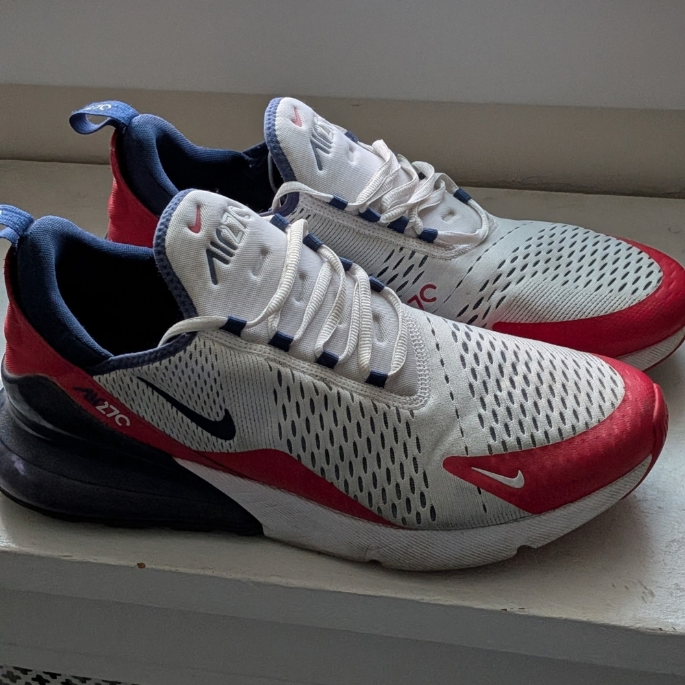 Nike Air Max 270 USA White and Red Sneakers